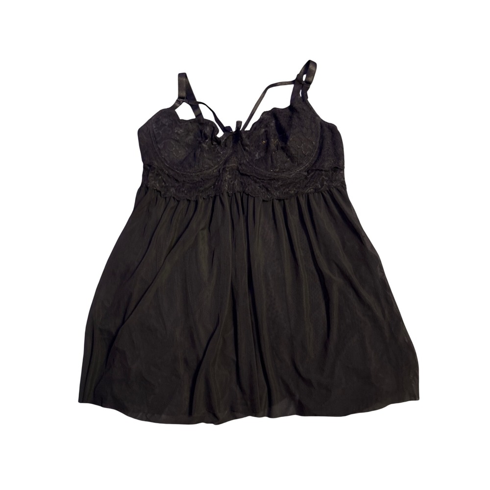 Just Sexy Lingerie Women's Black Lace Babydoll Plus Size 2X